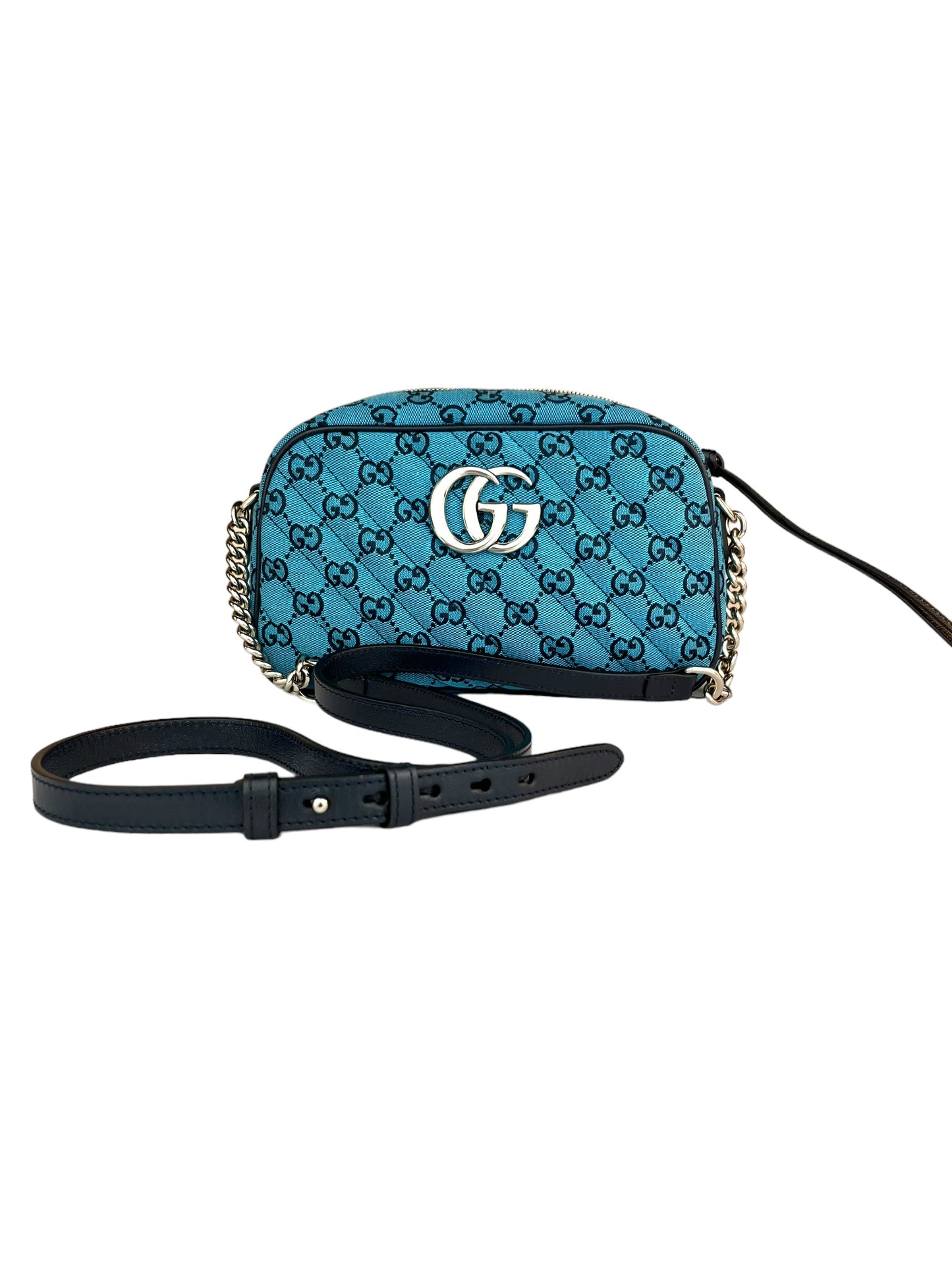Gucci GG Diagonal Quilted Canvas Marmont Camera Bag