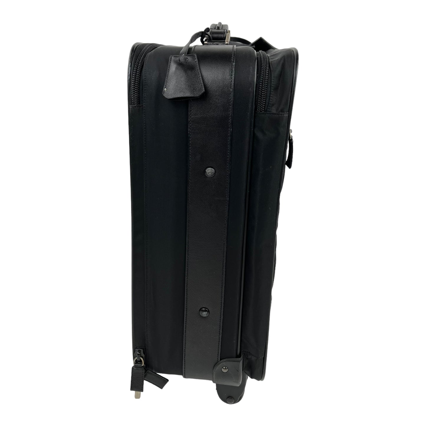 Prada Tessuto Saffiano-Trimmed Rolling Suitcase