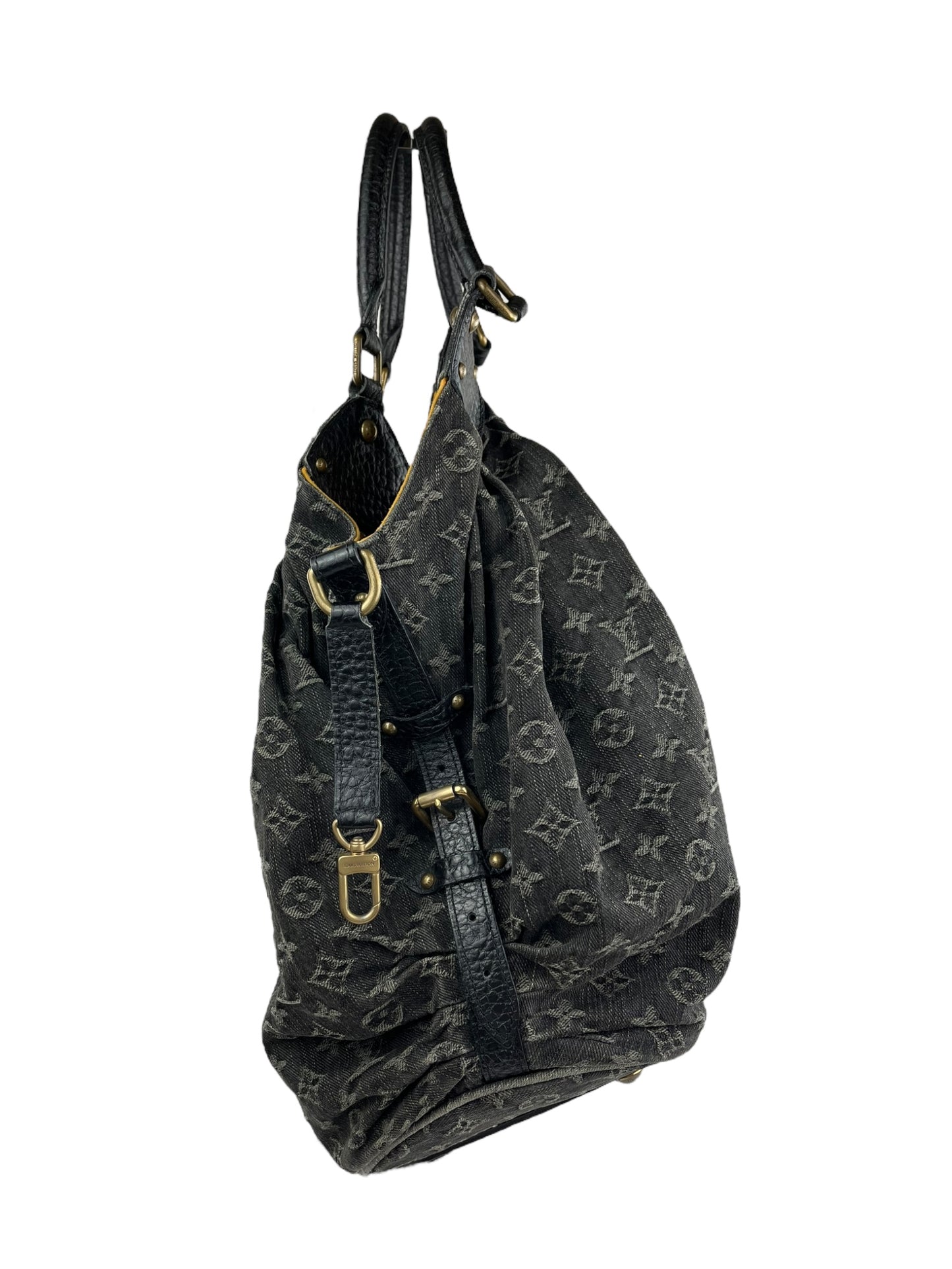 Louis Vuitton Black Monogram Mahina XL Denim