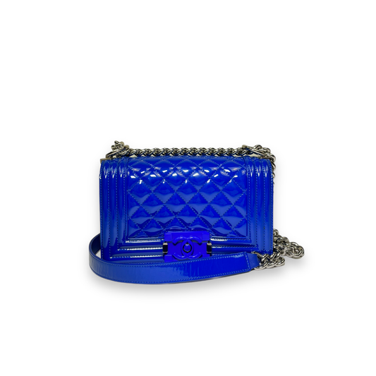 Chanel Boy Bag Small Patent Blue