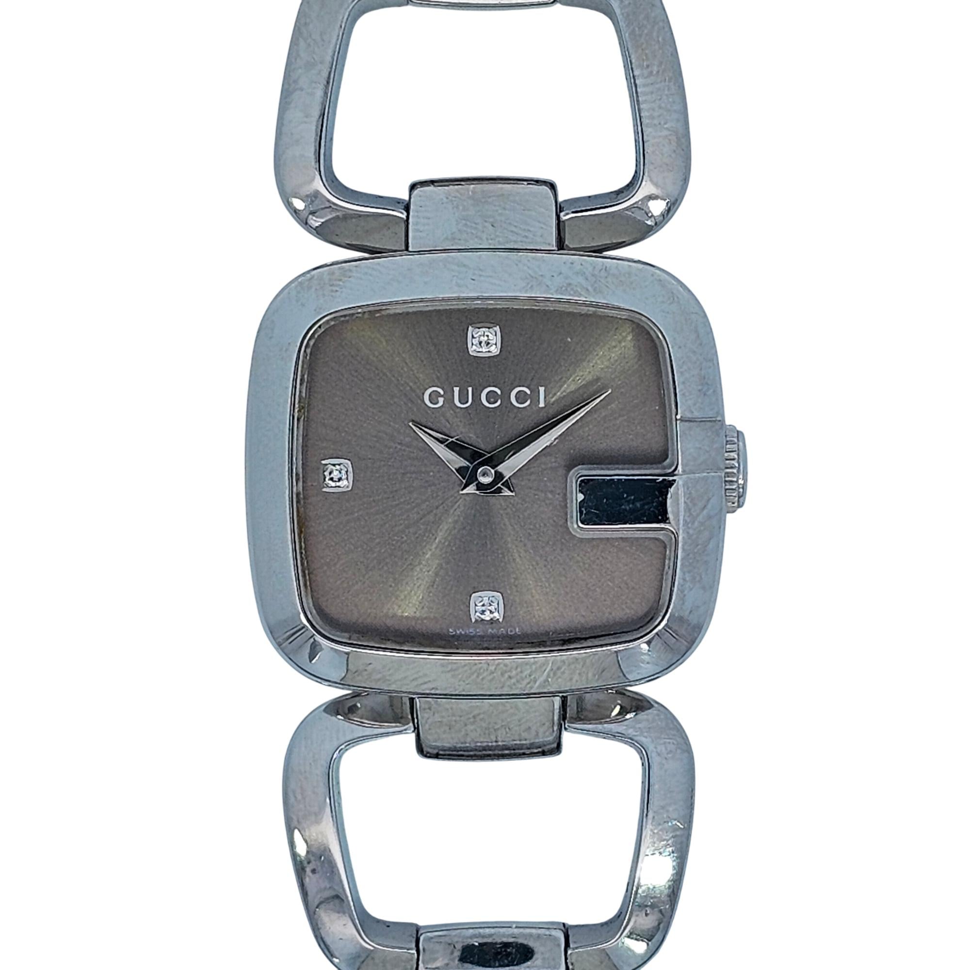 Gucci G-Gucci Collection SS Brown Sunburst Diamond dial YA125503 / 125.5