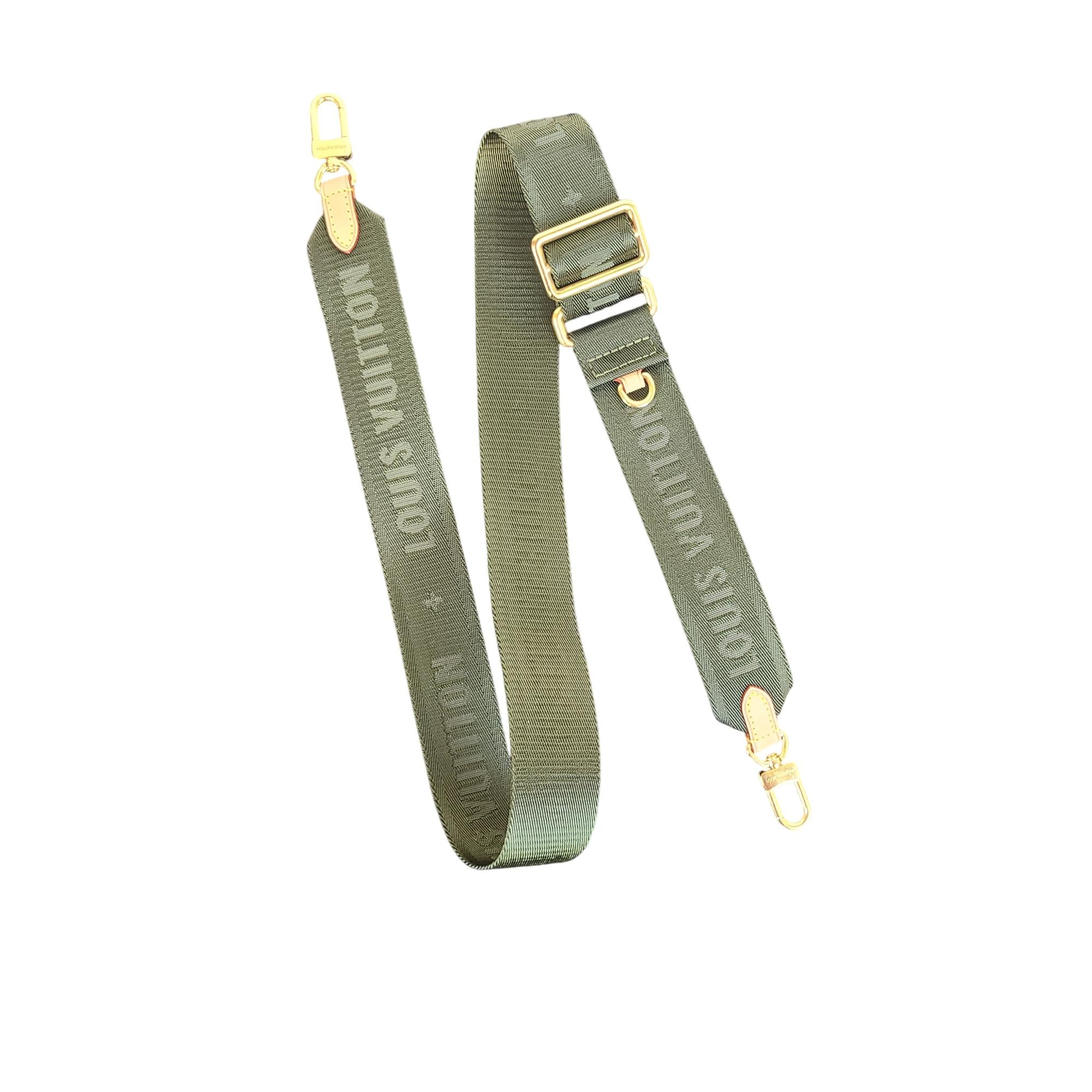 Louis Vuitton Green Jacquard Adjustable Shoulder Strap – The