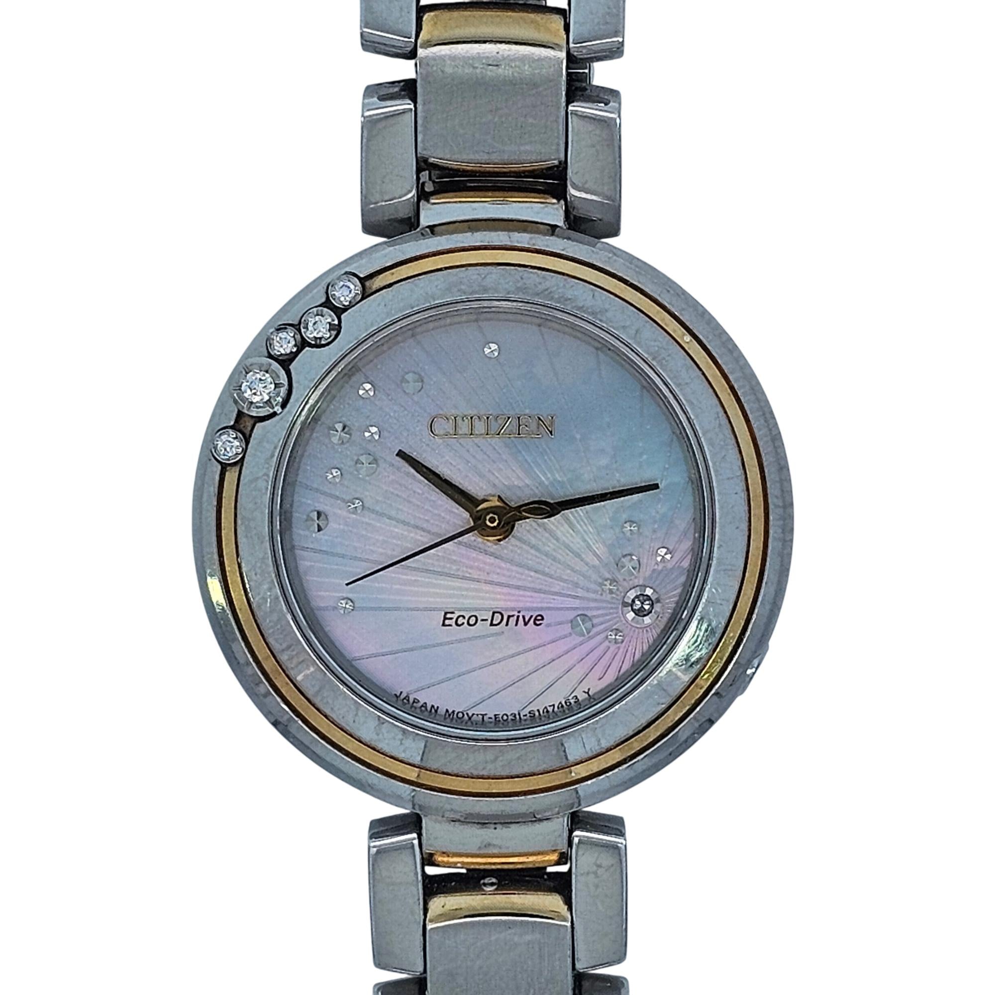 Citizen Carina Diamond Mother of Pearl Dial Eco-Drive EM0464-59D