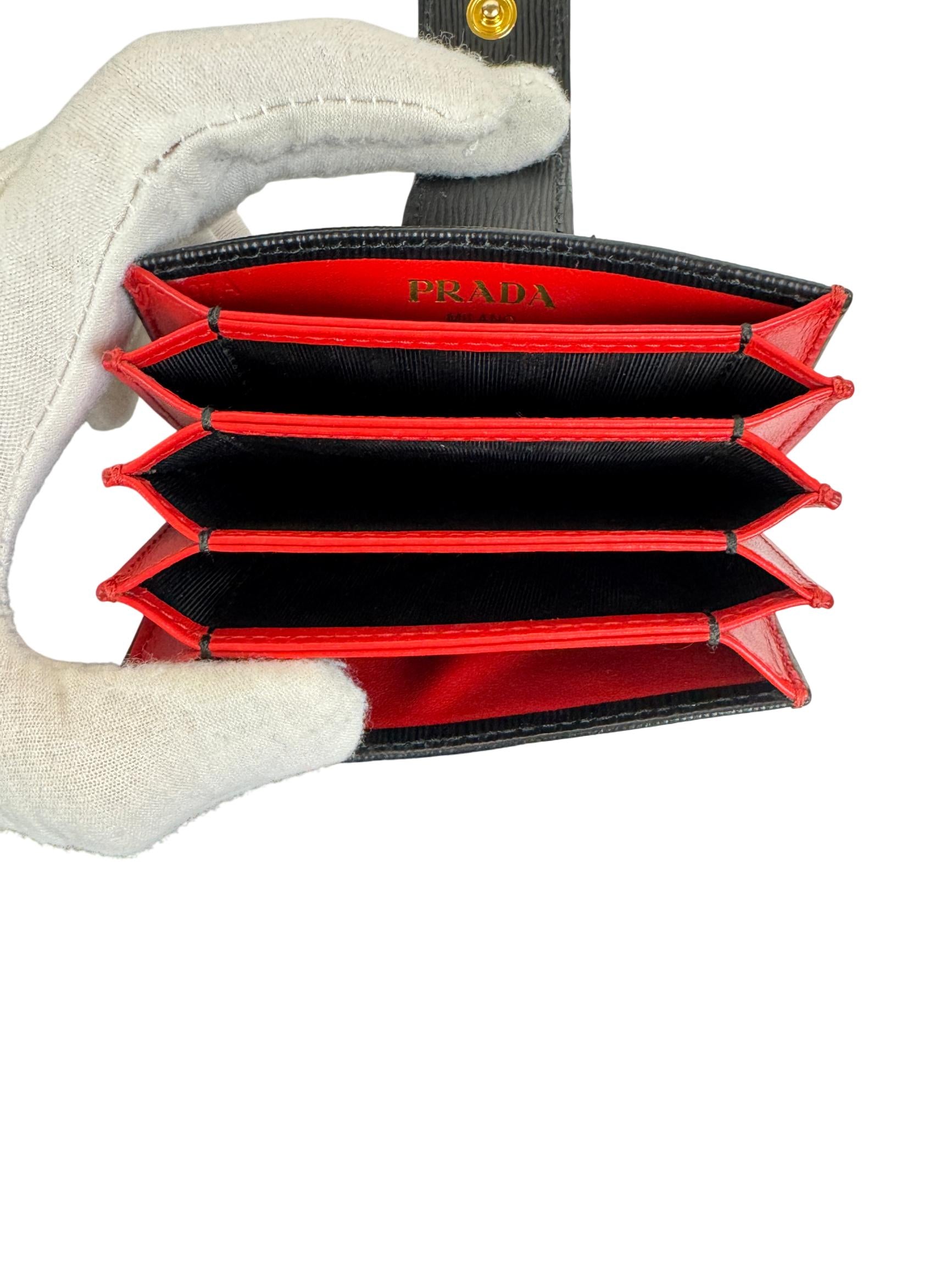 Prada Vitello Accordion Wallet
