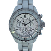 Chanel J12 Chronograph 41mm Ceramic White dial H2009