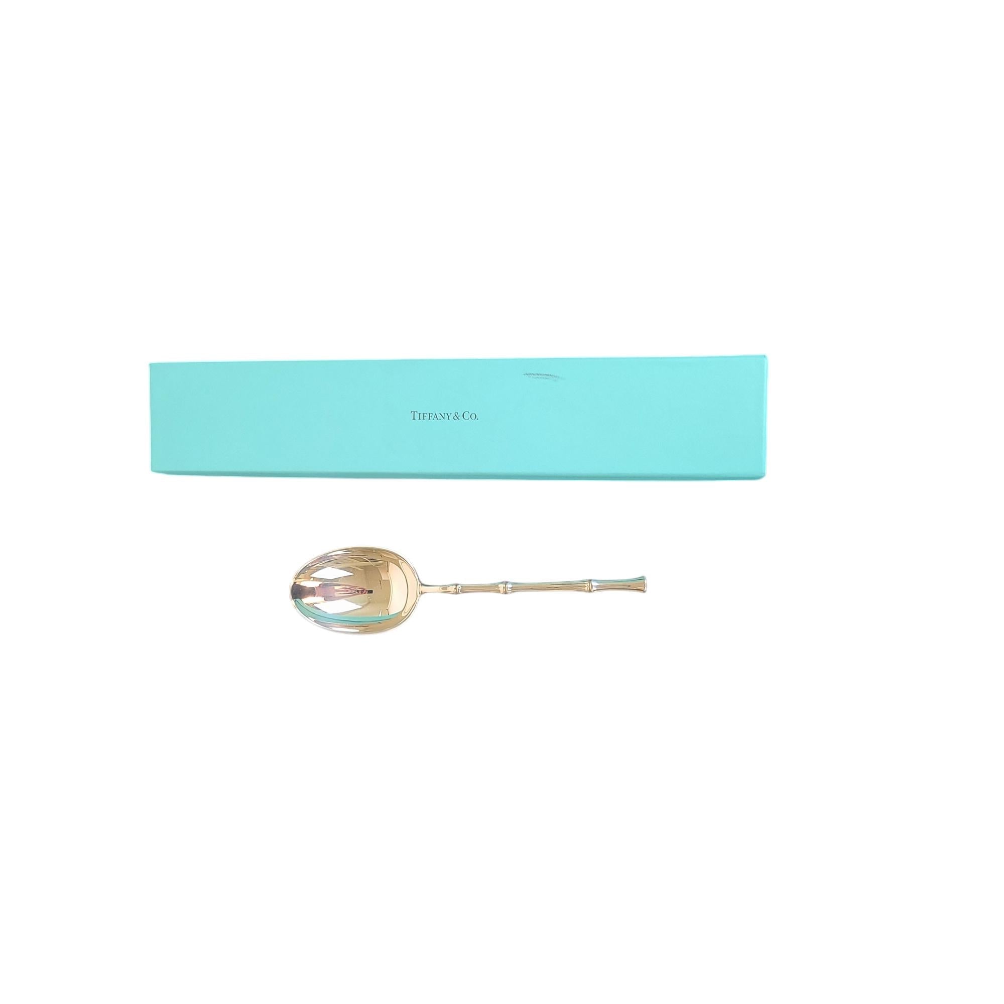 Tiffany & Co. Sterling Silver Bamboo Serving Spoon with Blue Gift Box