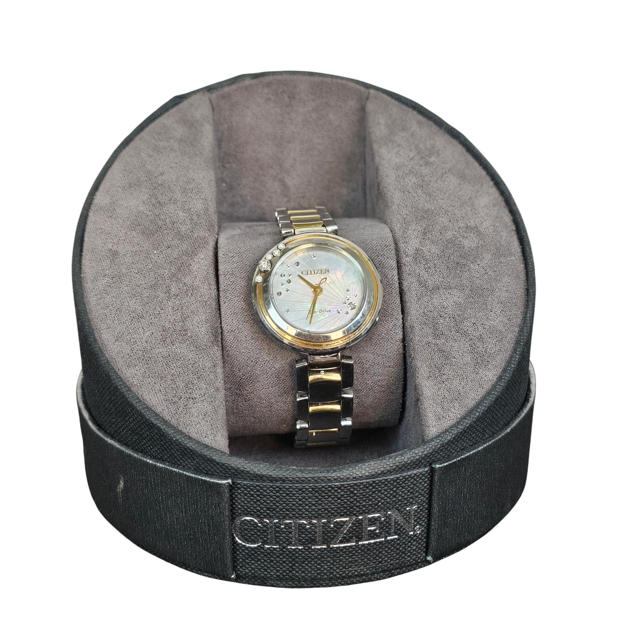 Citizen Carina Diamond Mother of Pearl Dial Eco-Drive EM0464-59D