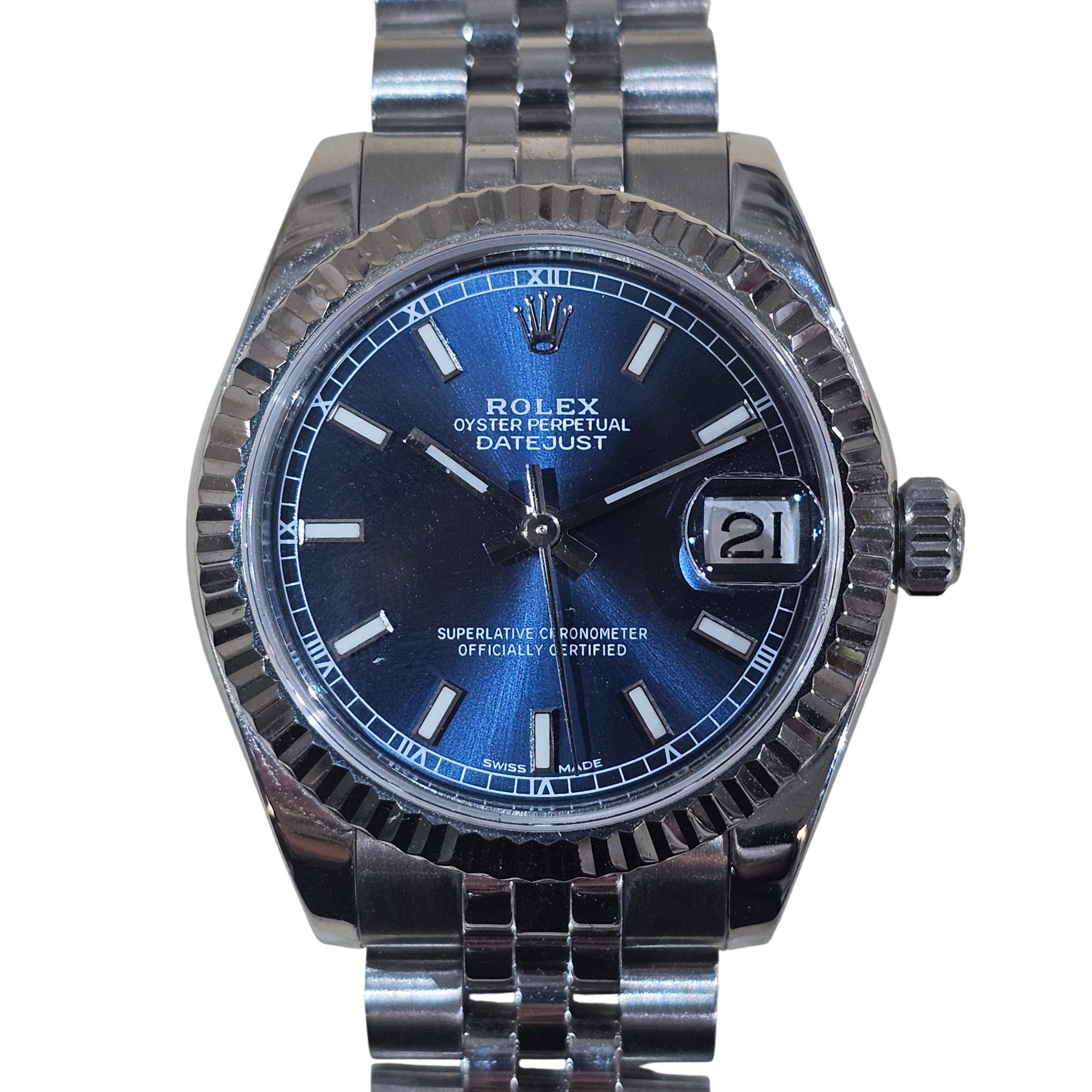 Rolex Oyster Perpetual Datejust 31mm SS 2020 Navy Dial 178274