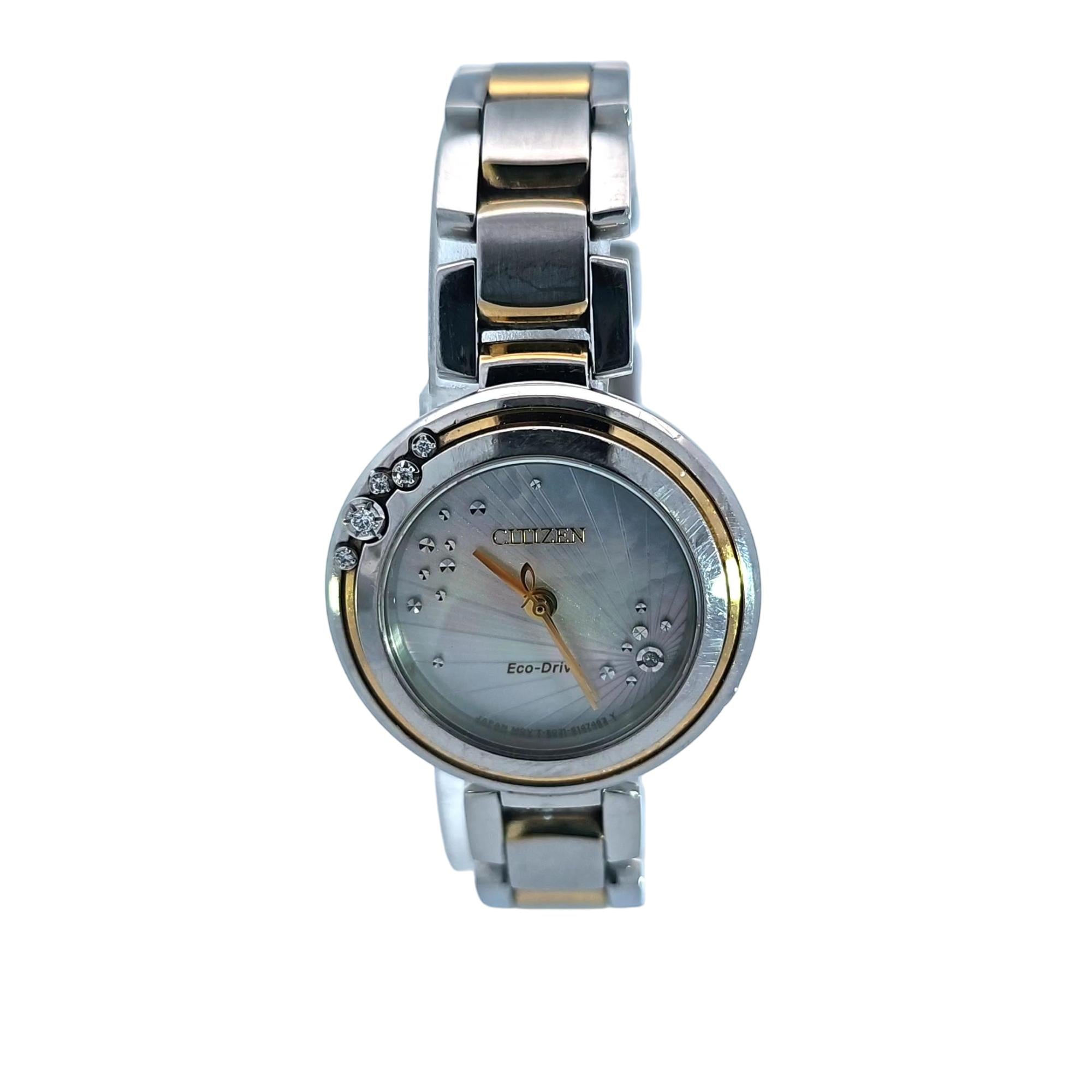 Citizen Carina Diamond Mother of Pearl Dial Eco-Drive EM0464-59D