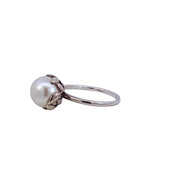 Tiffany & Co. Retired Paloma Picasso Olive Leaf Pearl Sterling Silver Ring
