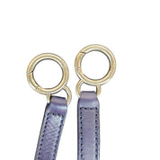 Fendi Blue Leather Adjustable Purse Strap with Silver-Tone Hardware