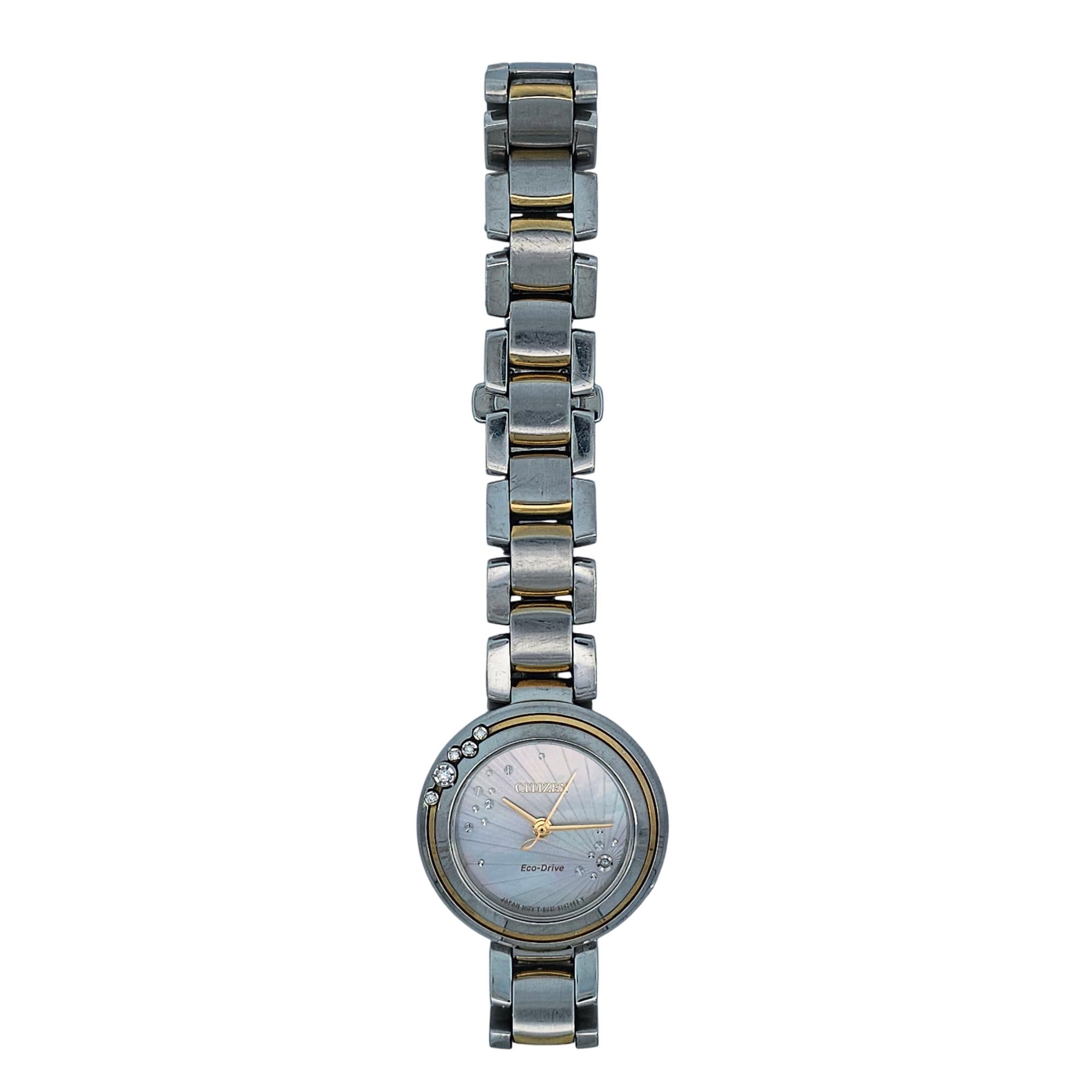 Citizen Carina Diamond Mother of Pearl Dial Eco-Drive EM0464-59D