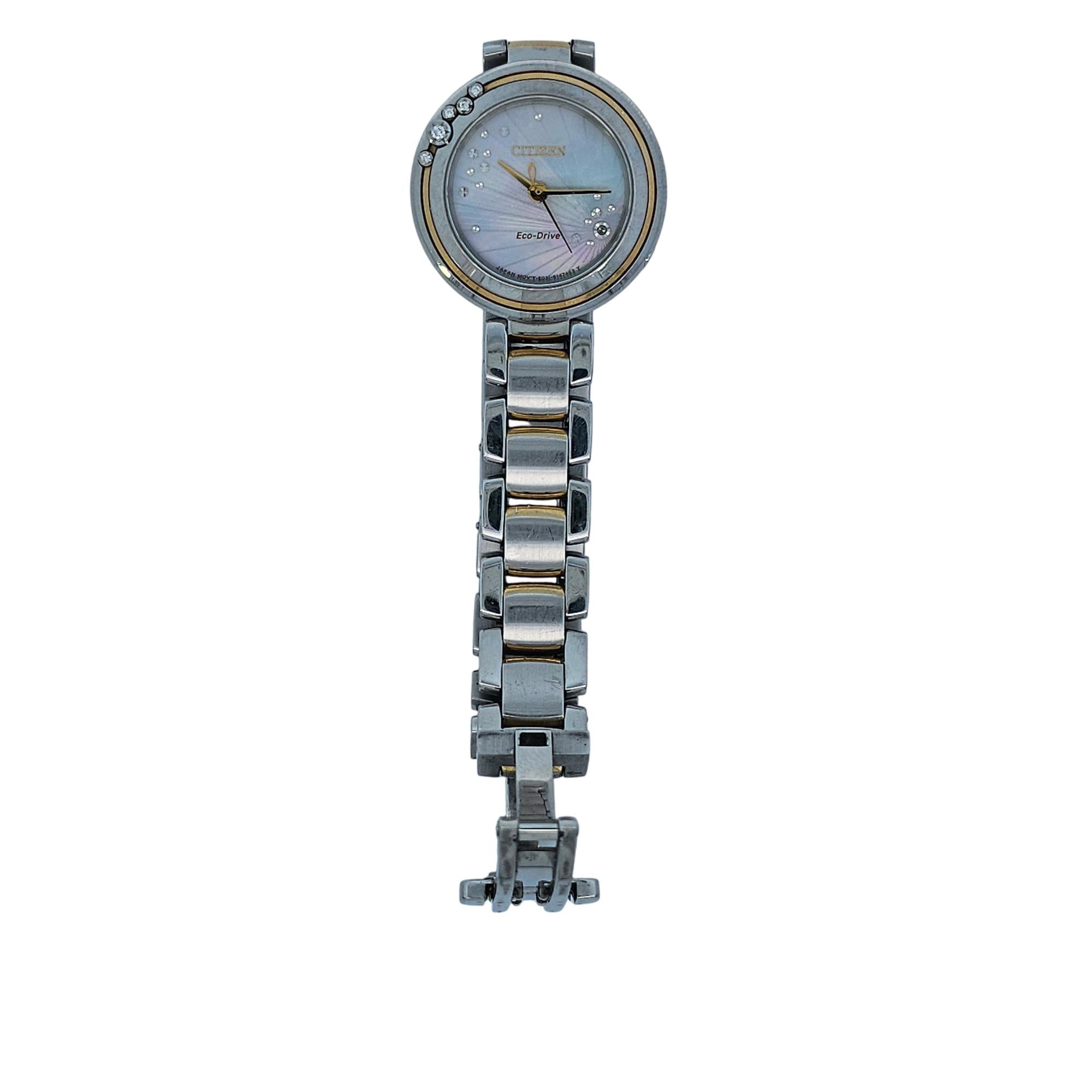 Citizen Carina Diamond Mother of Pearl Dial Eco-Drive EM0464-59D
