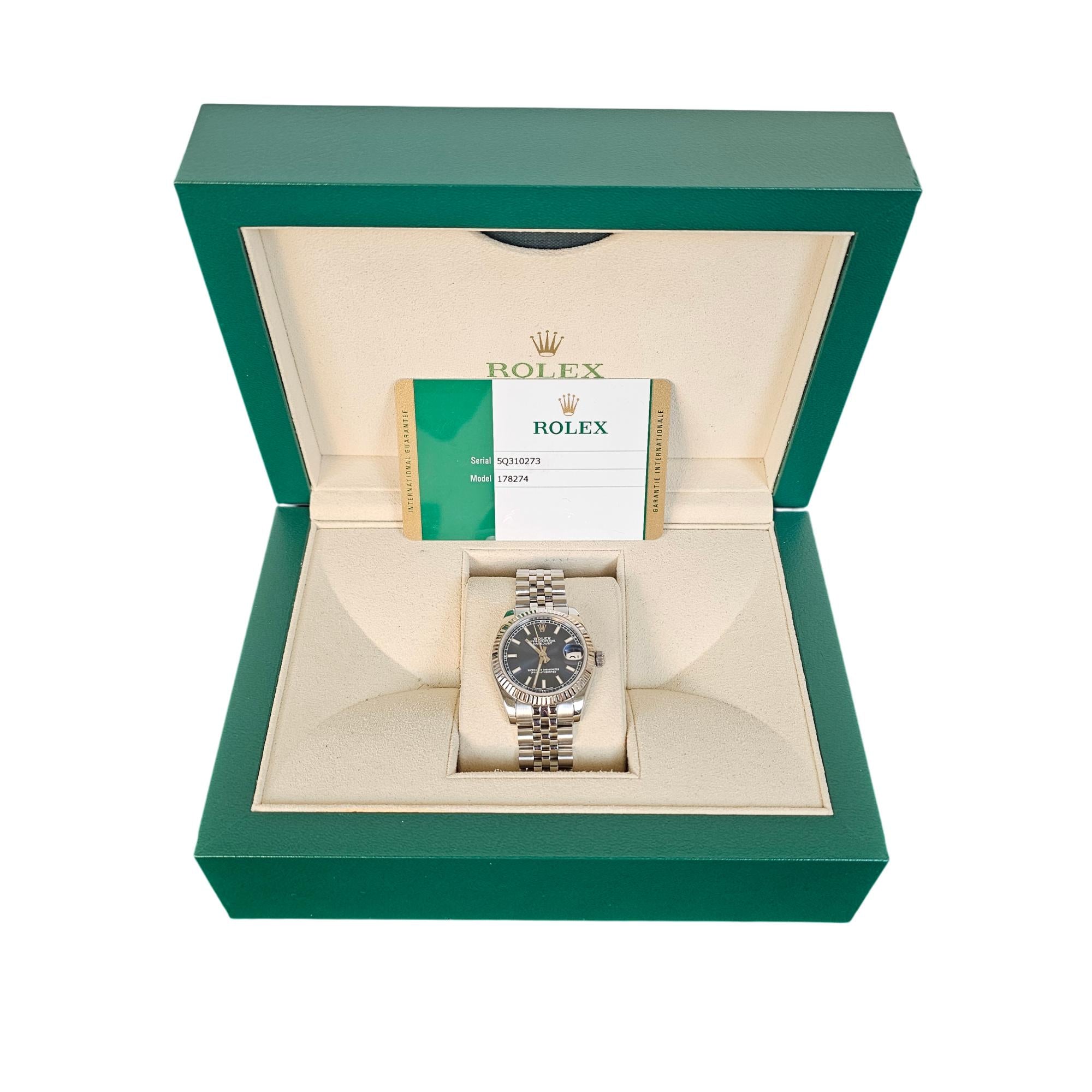 Rolex Oyster Perpetual Datejust 31mm SS 2020 Navy Dial 178274
