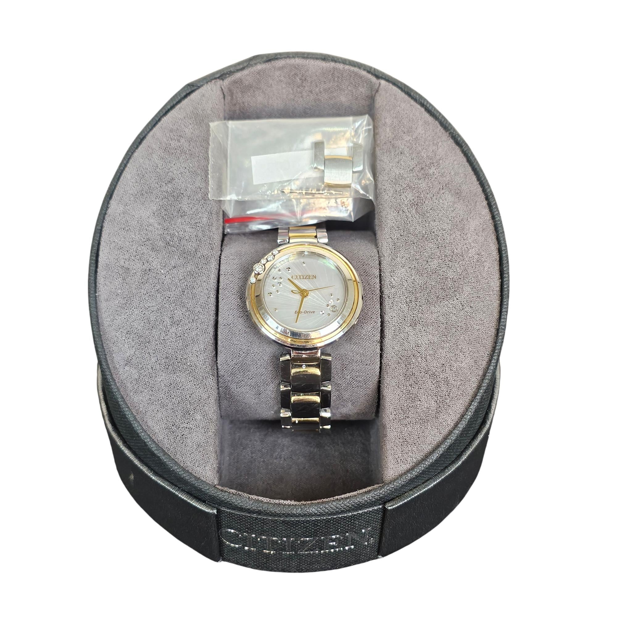 Citizen Carina Diamond Mother of Pearl Dial Eco-Drive EM0464-59D