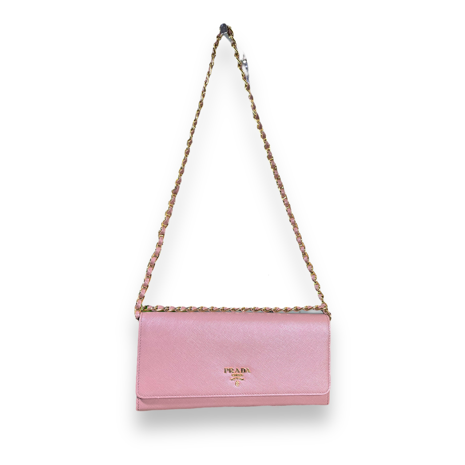 Pink Prada Wallet Sale Prada Saffiano Wallet On Chain โ The Luxury