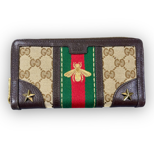 Gucci Bee Printed Continental Wallet