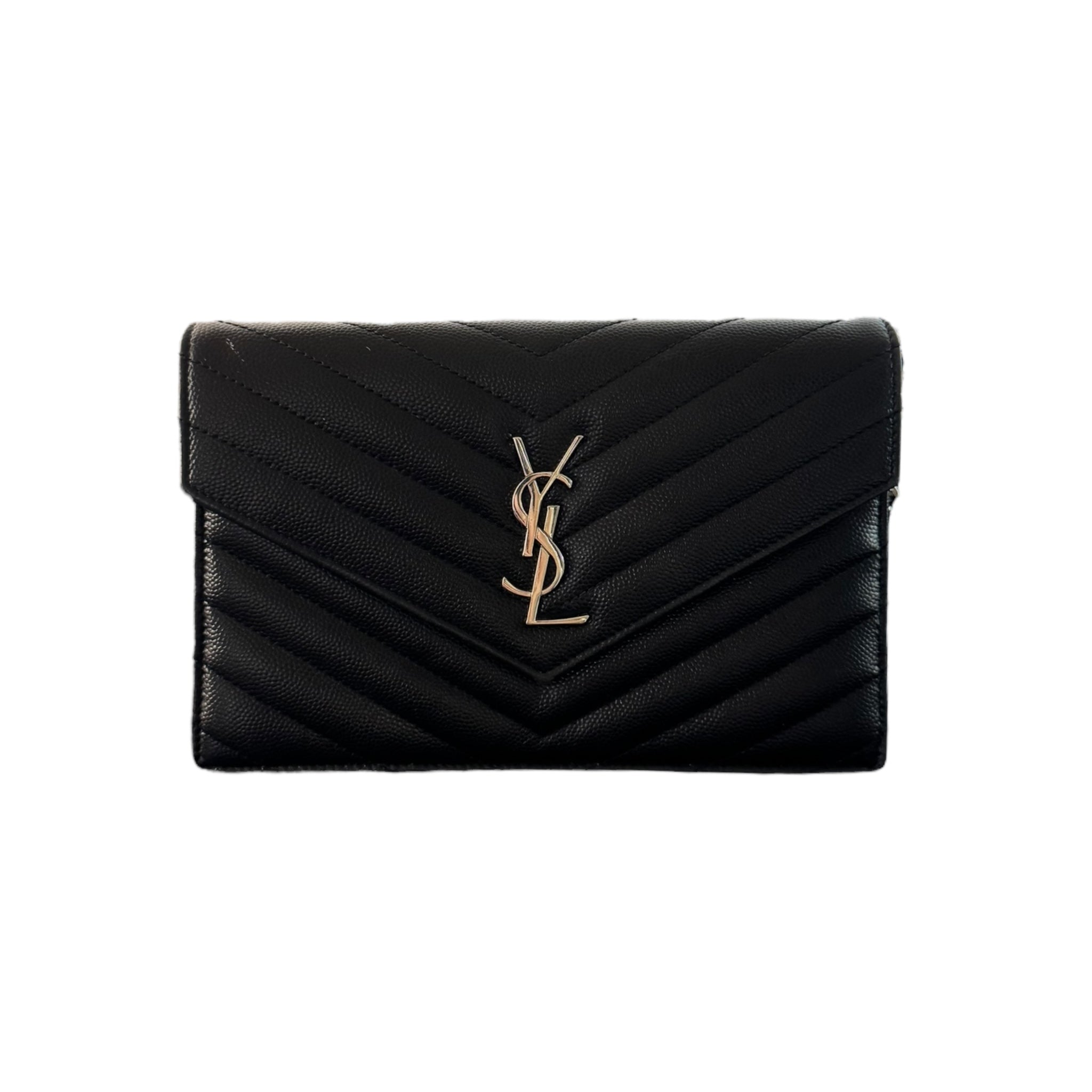 Saint Laurent Cassandre Envelope Chain Wallet