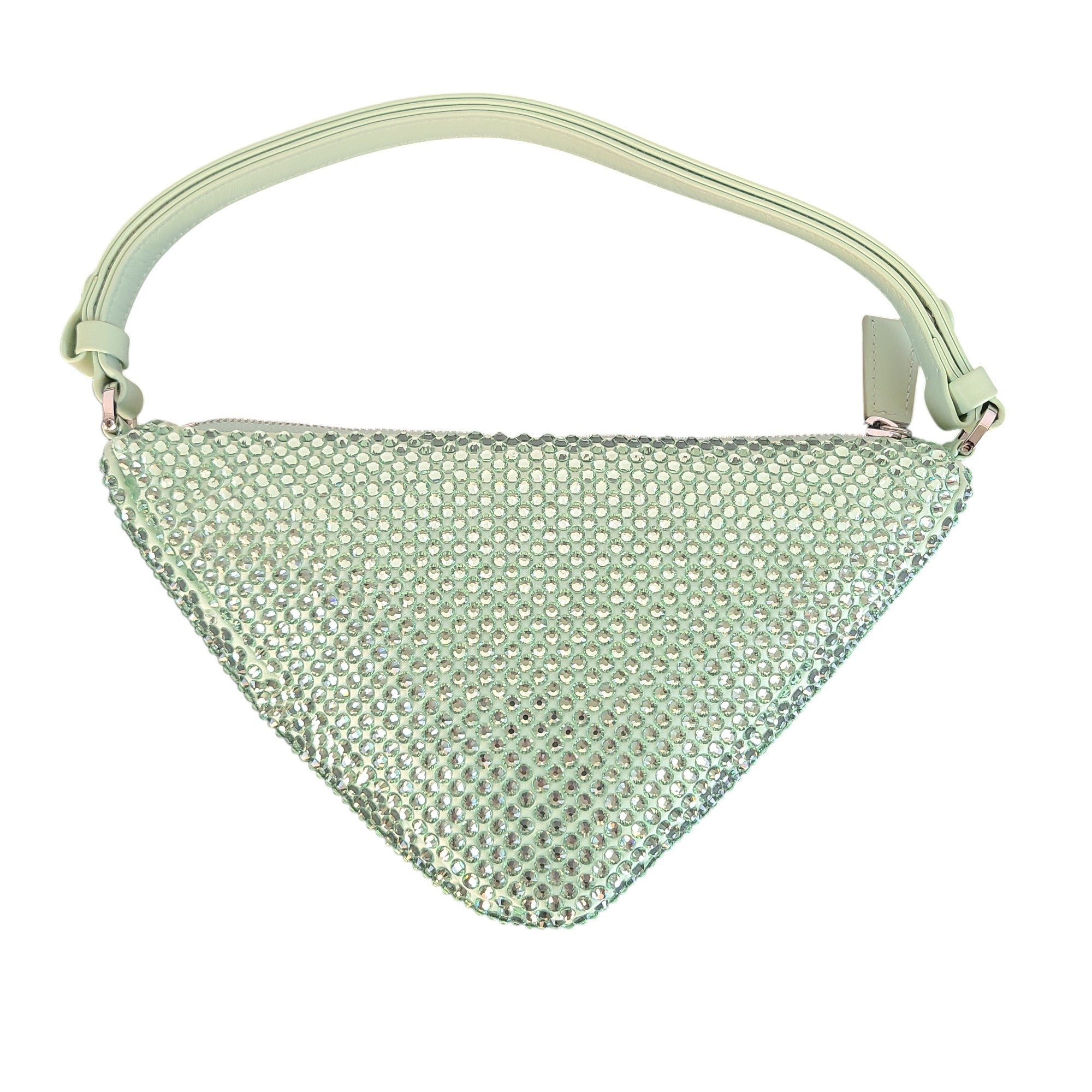 Prada Re-Edition Green Satin Crystal Mini