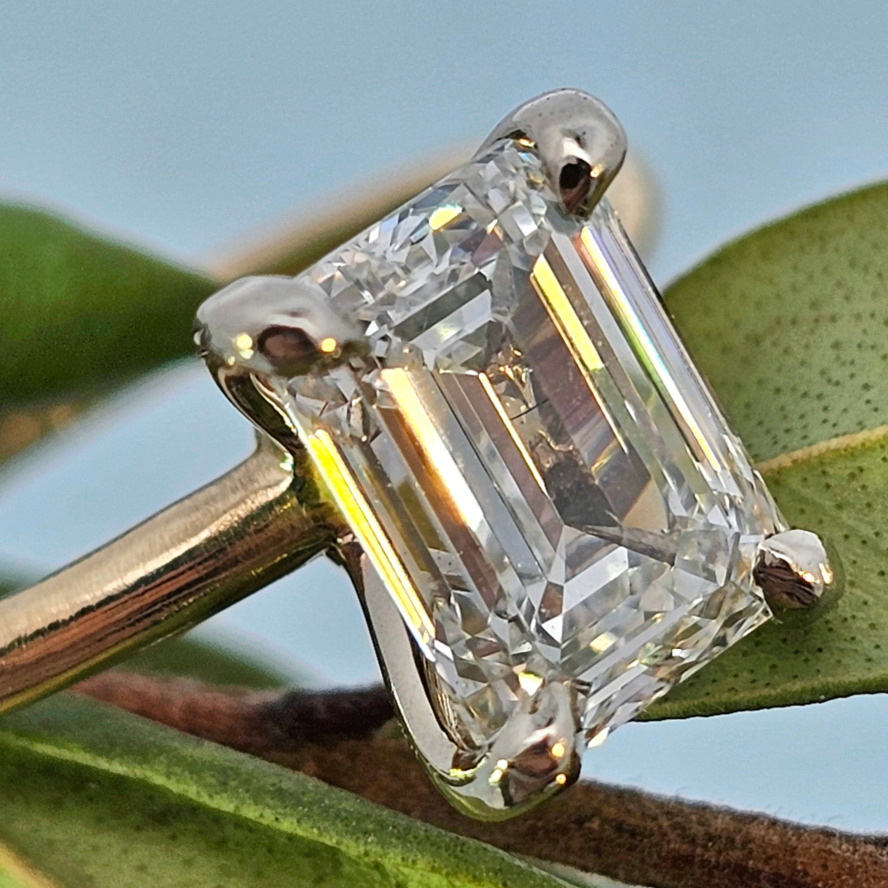 Lab Grown Diamond Emerald Cut 2ctw 14K Yellow Gold Ring