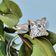 Natural Diamond Princess Cut 2ctw 14K White Gold Ring