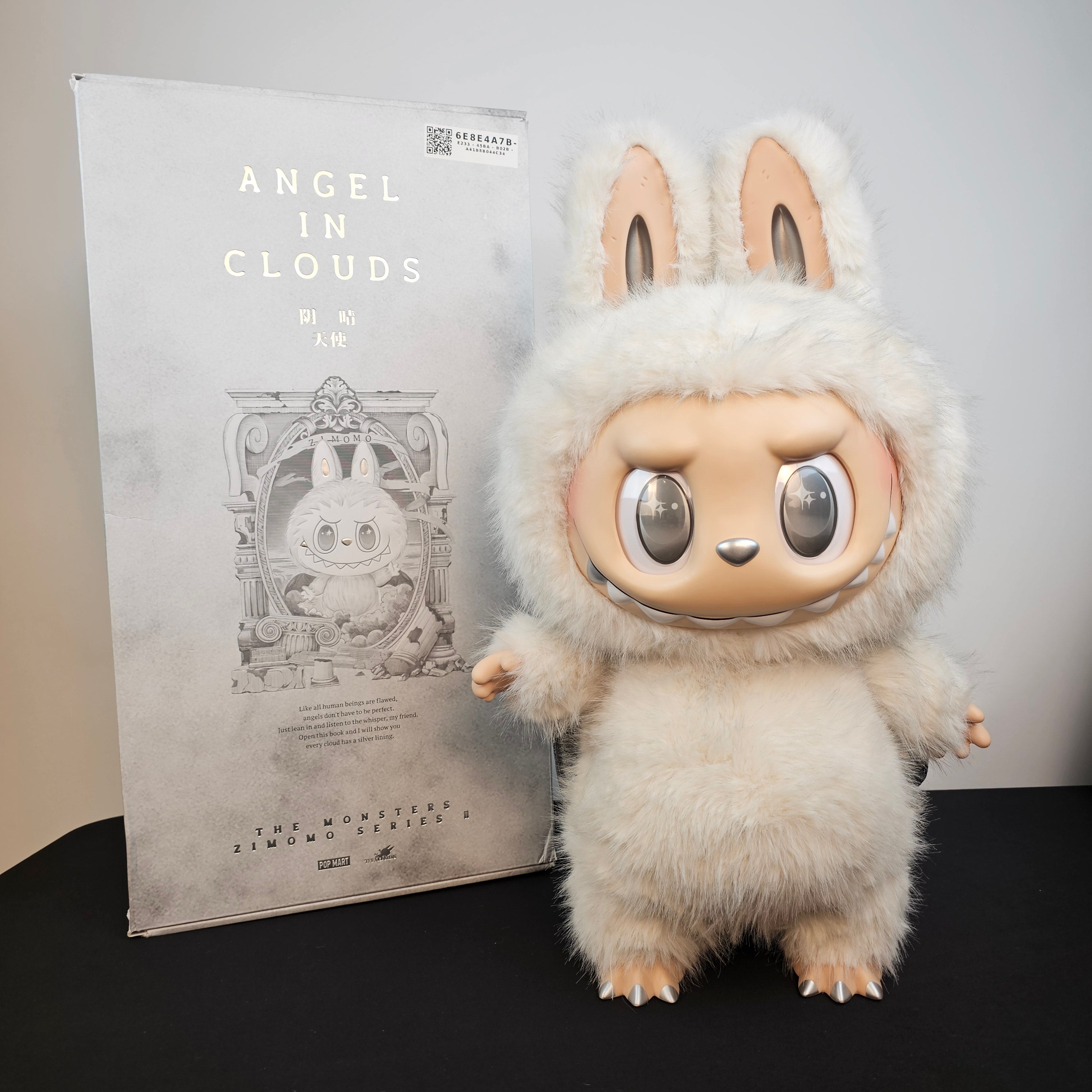 POP MART The Monsters Zimomo Angel In Clouds Labubu Series Collectible Plush Doll