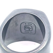 David Yurman Titanium Black Diamond Streamline Signet Ring