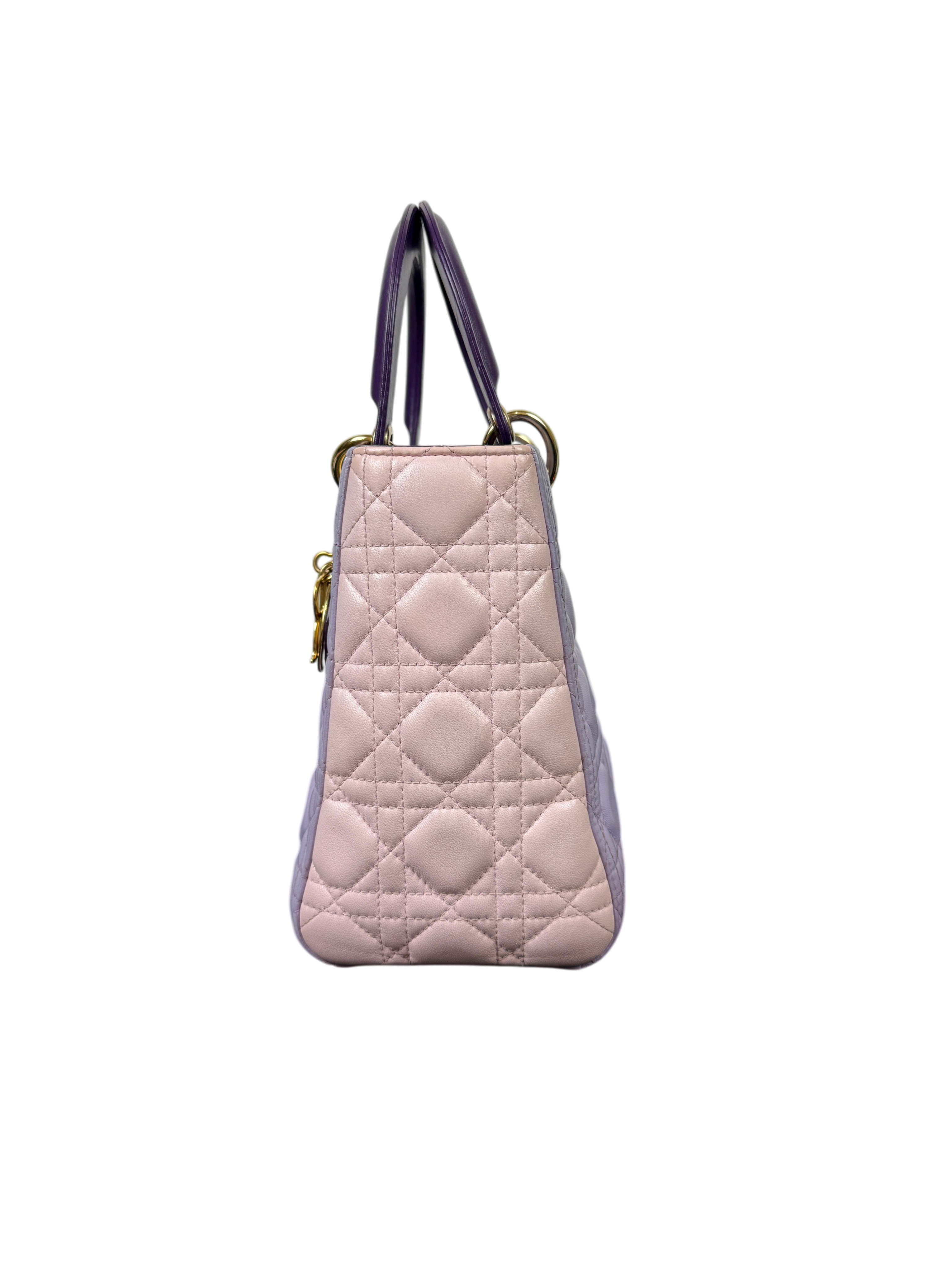 Christian Dior Lady Dior Medium Lambskin Handbag