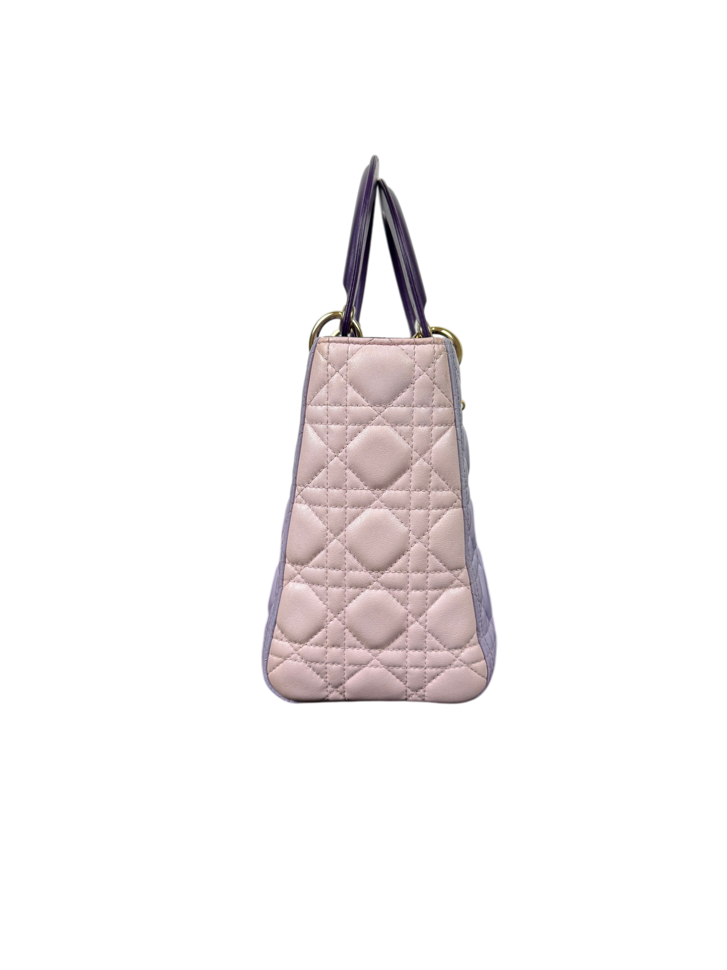 Christian Dior Lady Dior Medium Lambskin Handbag
