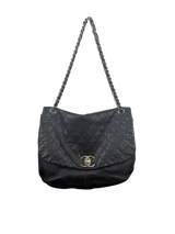 Chanel Black Quilted Calfskin Large Trianon Messenger Flap Bag