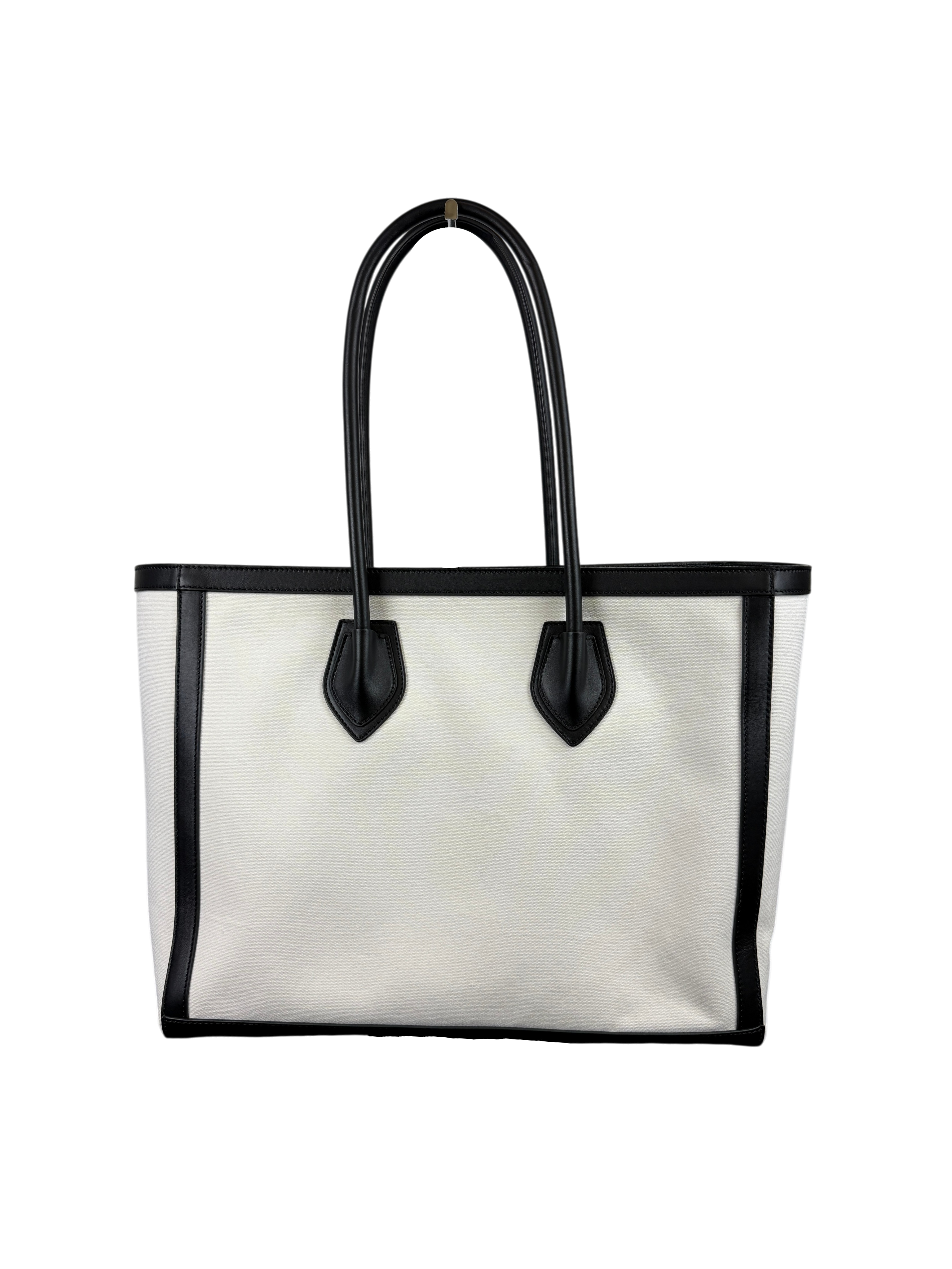 Balmain B-Army 42 Leather-Trimmed Canvas Tote Bag