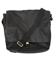 Prada Saffiano Nylon Black Messenger Bag