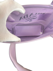 Prada Purple Sequin Mesh and Leather Tote