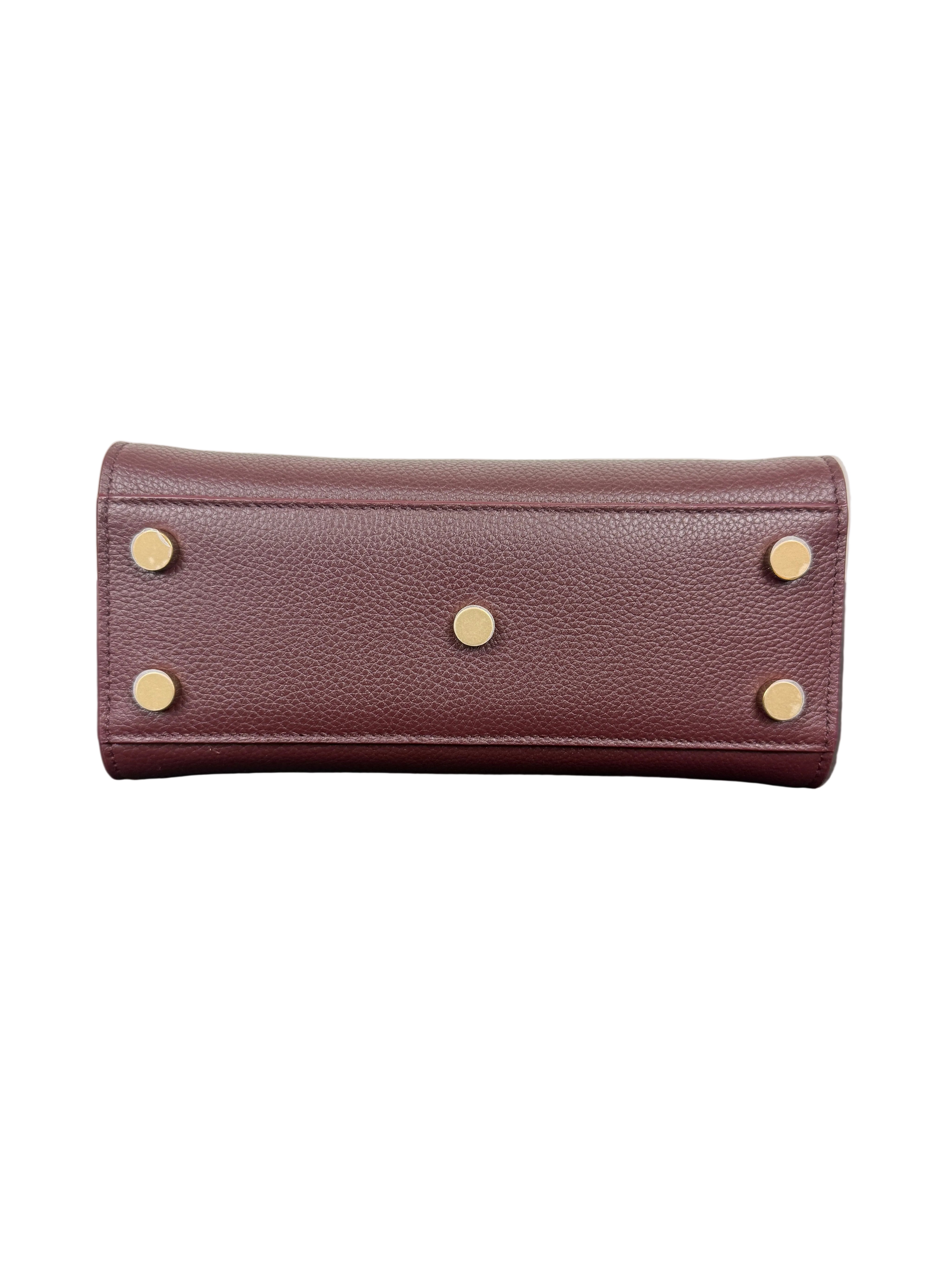 Saint Laurent Sac de Jour Nano Top Handle Bag in Bordeaux