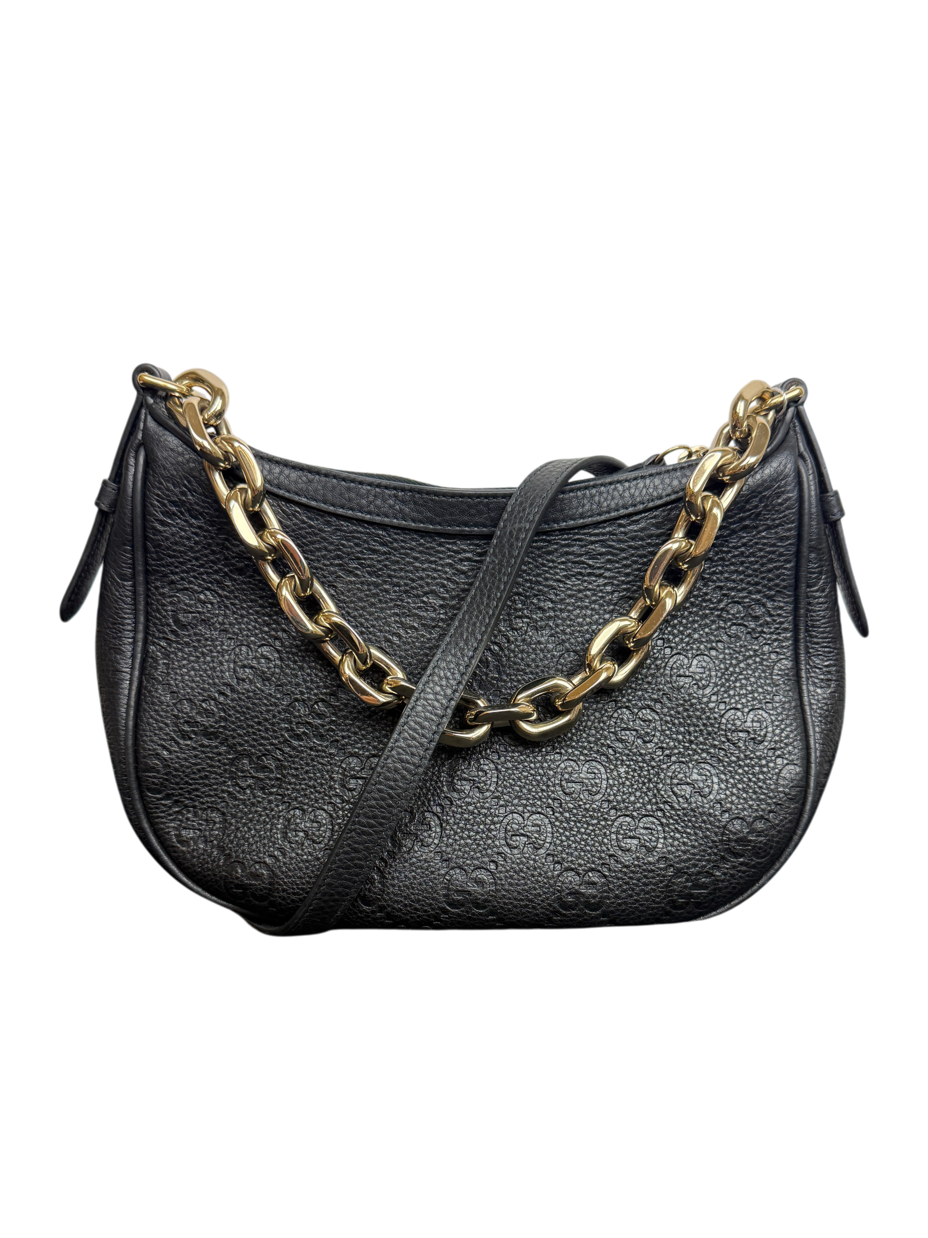 Gucci GG Calfskin Emblem Shoulder Bag