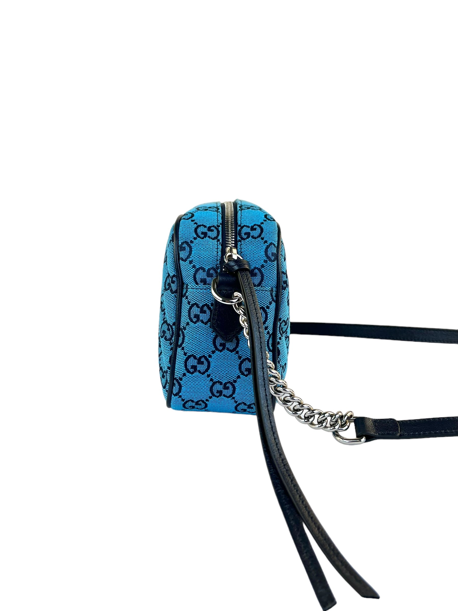 Gucci GG Diagonal Quilted Canvas Marmont Camera Bag