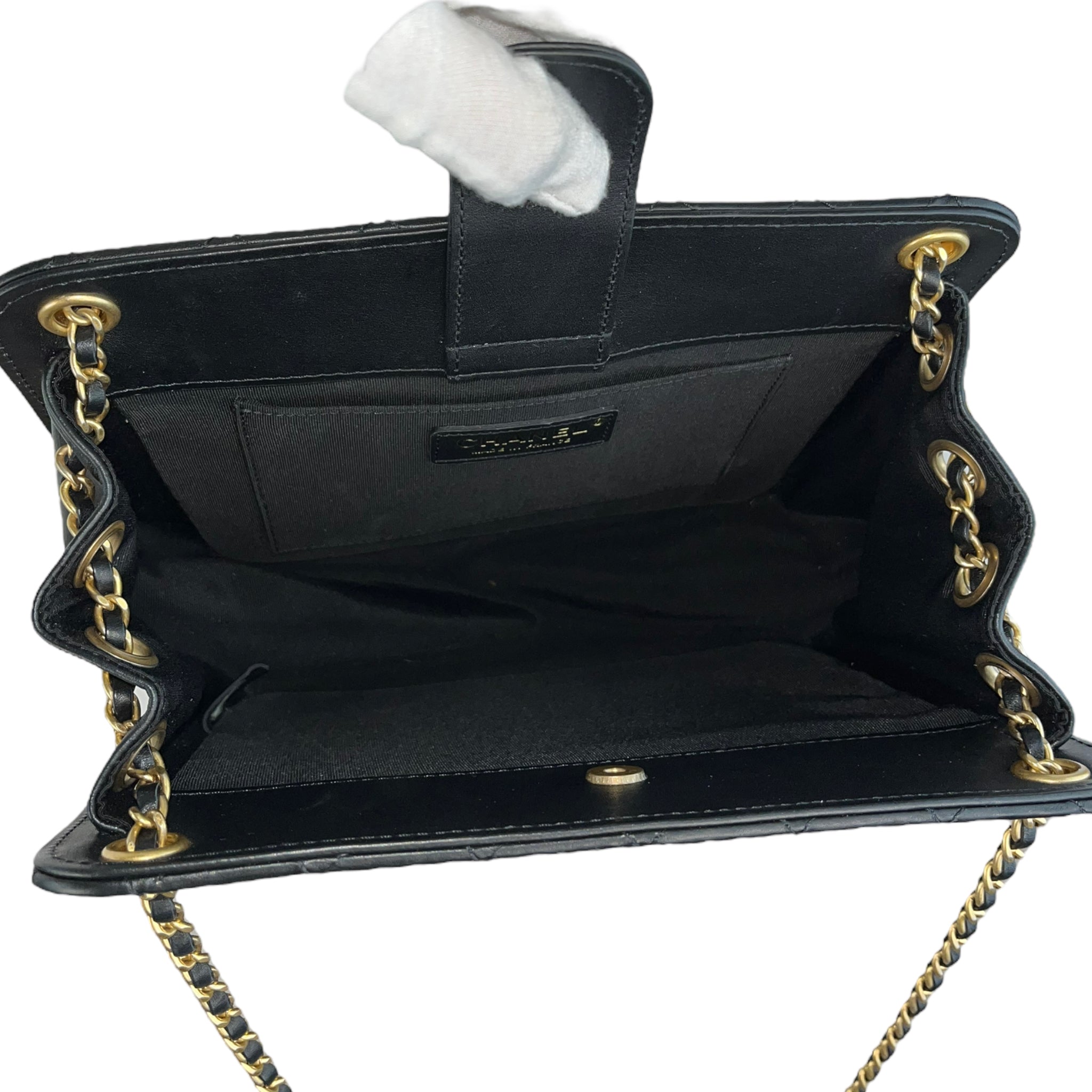 Chanel Quilted Small CC Chain Accordion