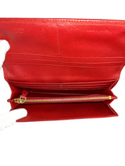 Prada Saffiano Leather Continental Wallet - Red