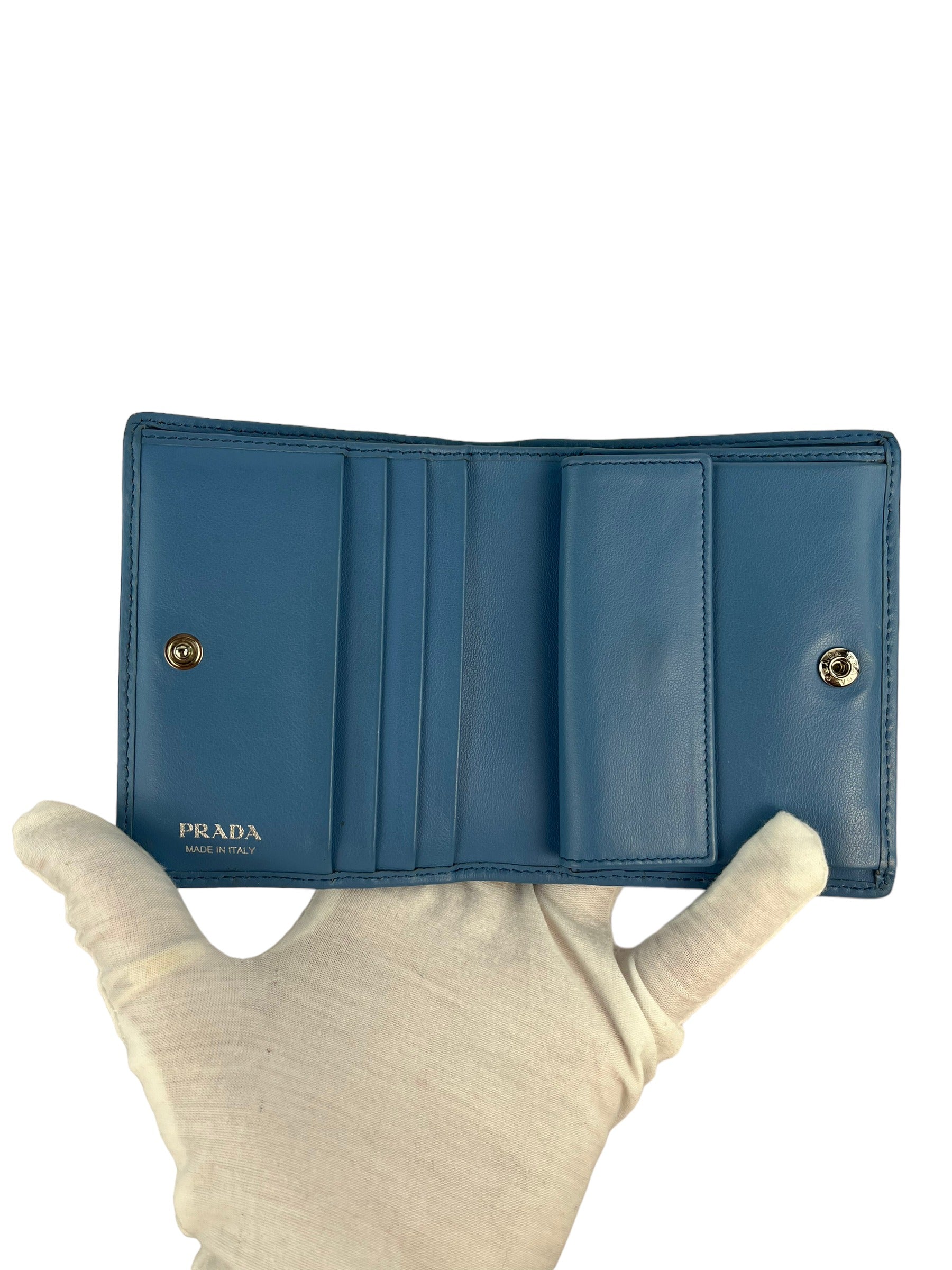 Prada Diagramme Impunture Bifold Wallet