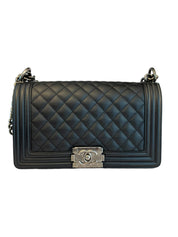 Chanel Boy Bag Old Medium Black Caviar
