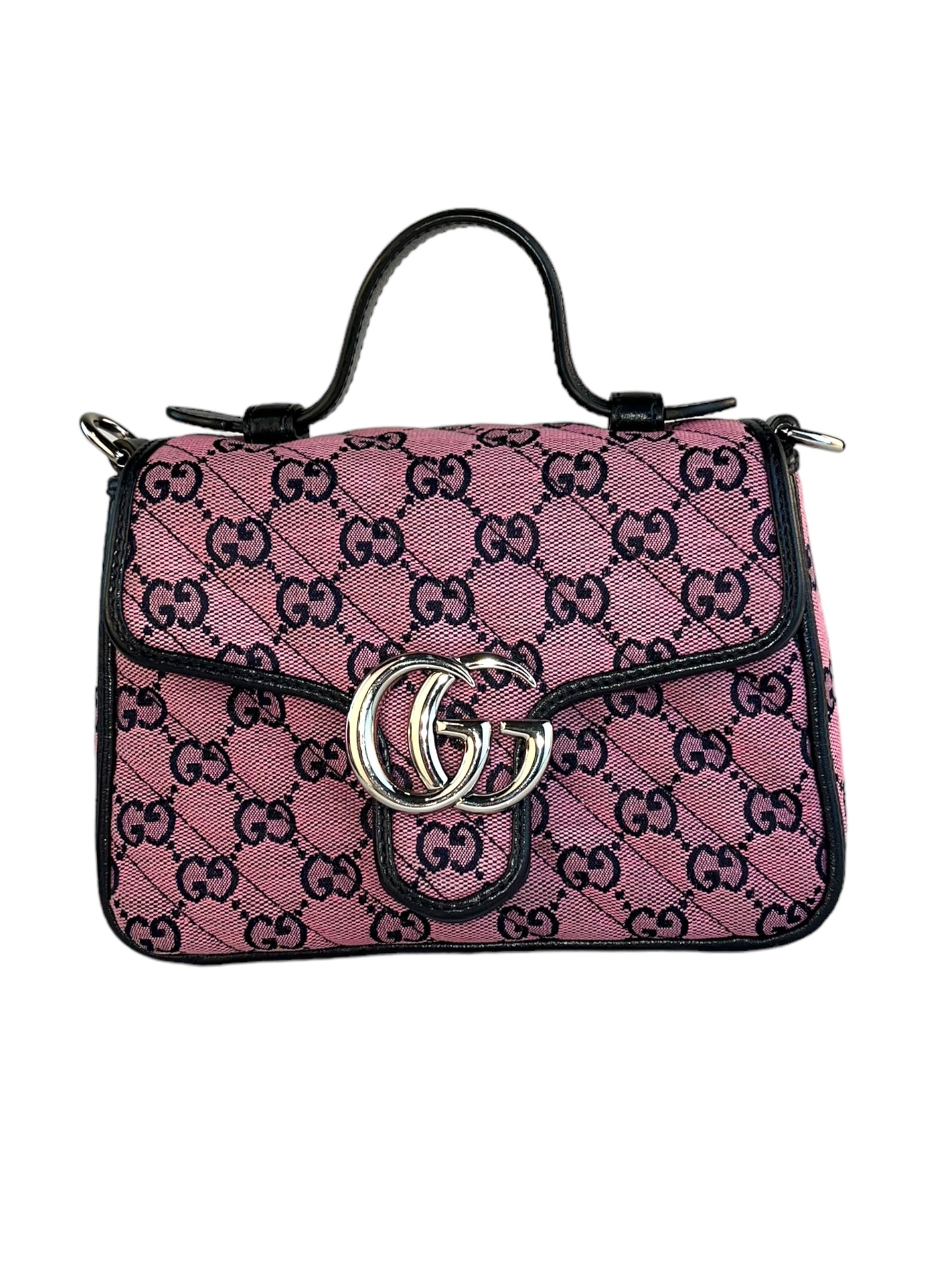 Gucci GG Mini Marmont Diagonal Top Handle Bag
