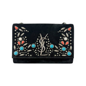 Saint Laurent Kate Suede Stone Bag
