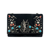 Saint Laurent Kate Suede Stone Bag