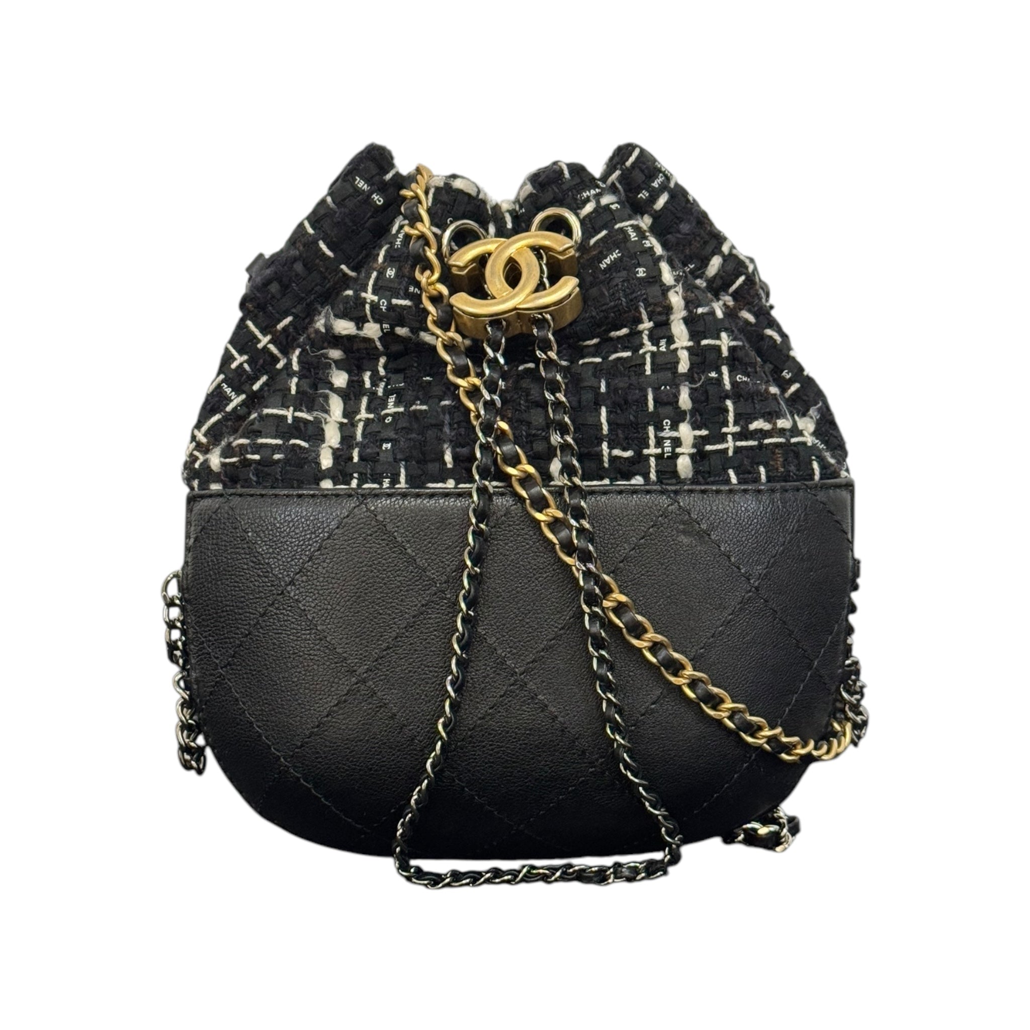 Chanel Tweed Gabrielle Drawstring Bag
