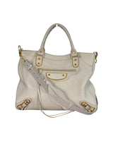 Balenciaga Edge Town Chevre Metallic