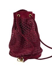 Fendi Perforated Suede Bucket Bag