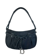 Christian Dior Black Bow Trotter Hobo