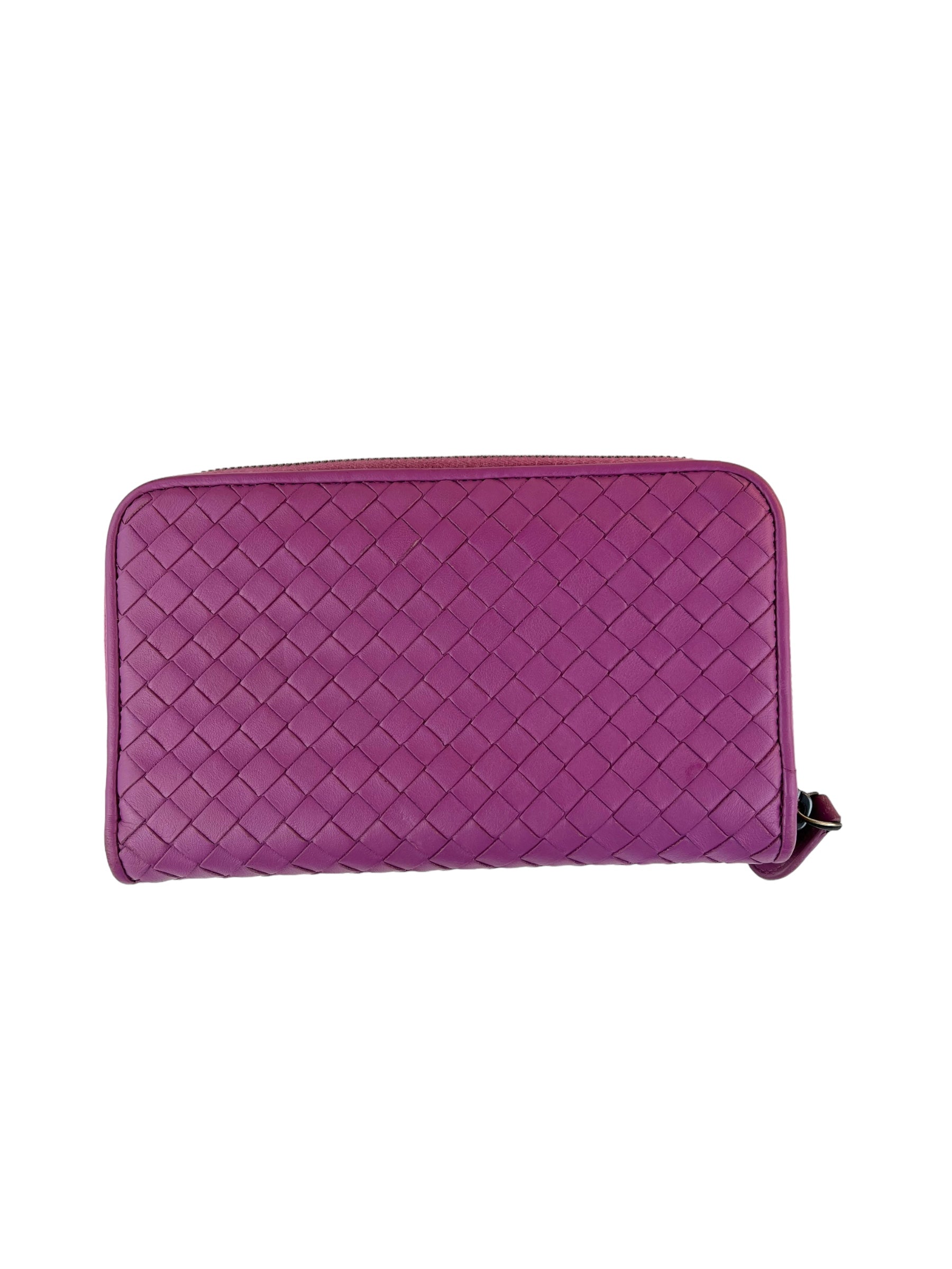 Bottega Veneta Intrecciato Zip  Wallet