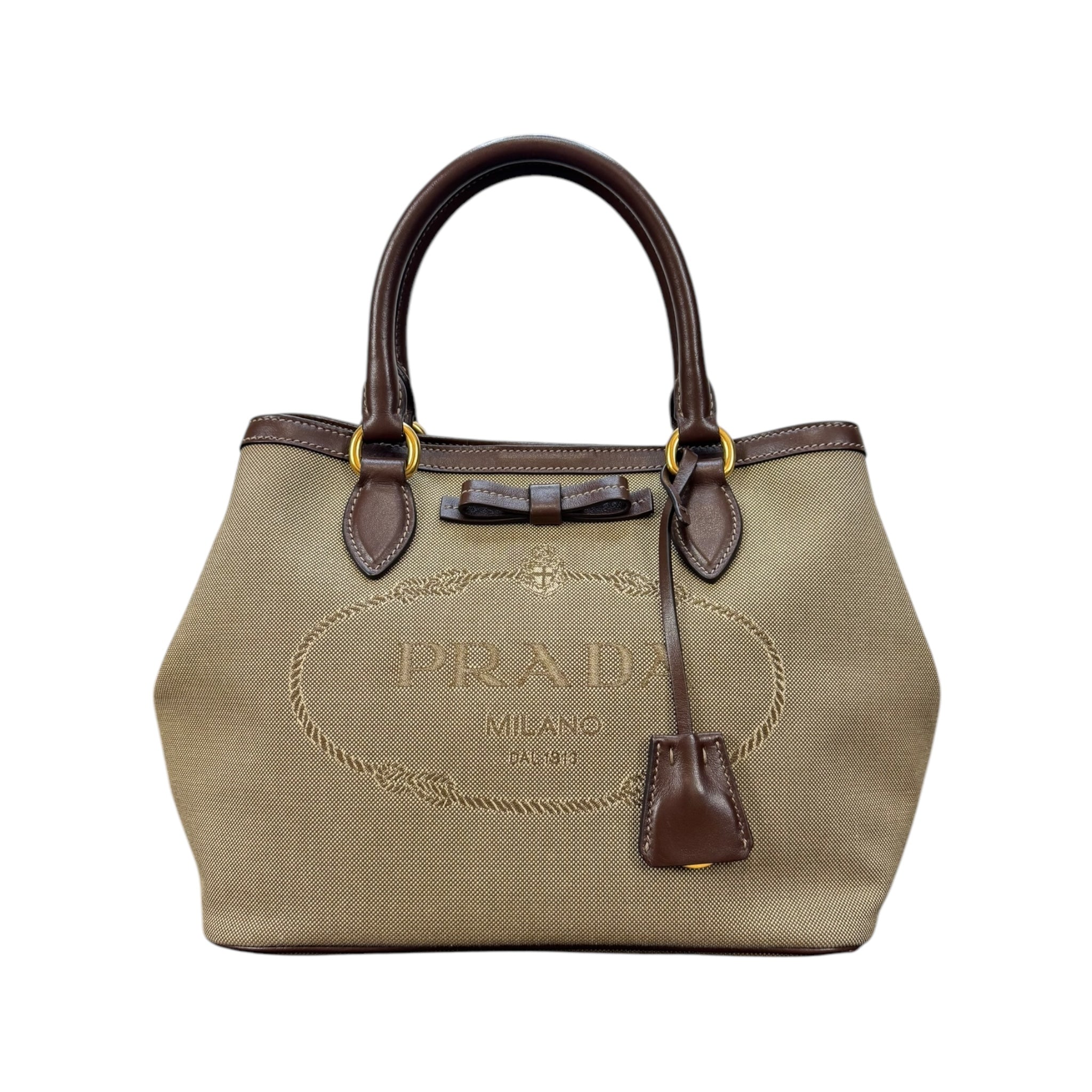 Prada Canvas Convertible Tote