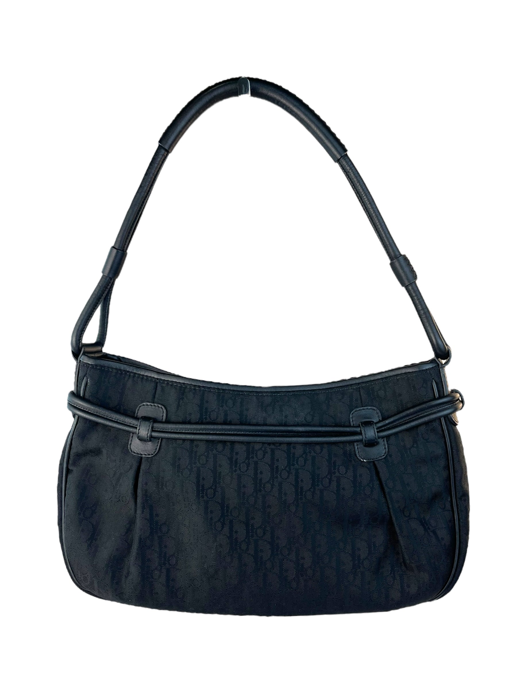 Christian Dior Black Bow Trotter Hobo